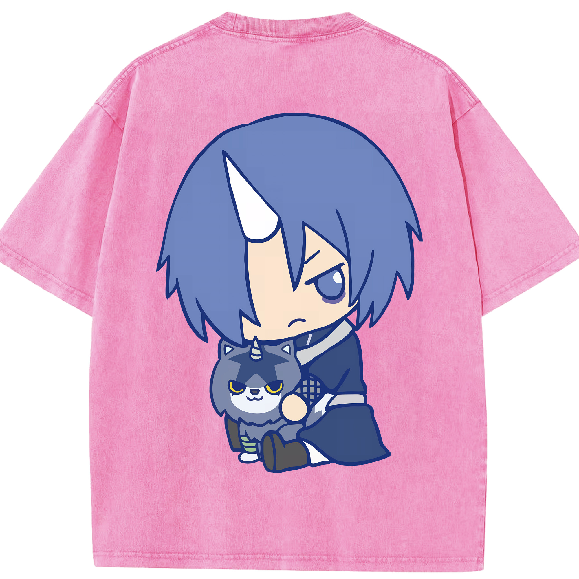 （画像用） 転スラ Regarding Reincarnated to Slime 綿100% ヴィンテージ風 半袖Tシャツ（背面プリント）